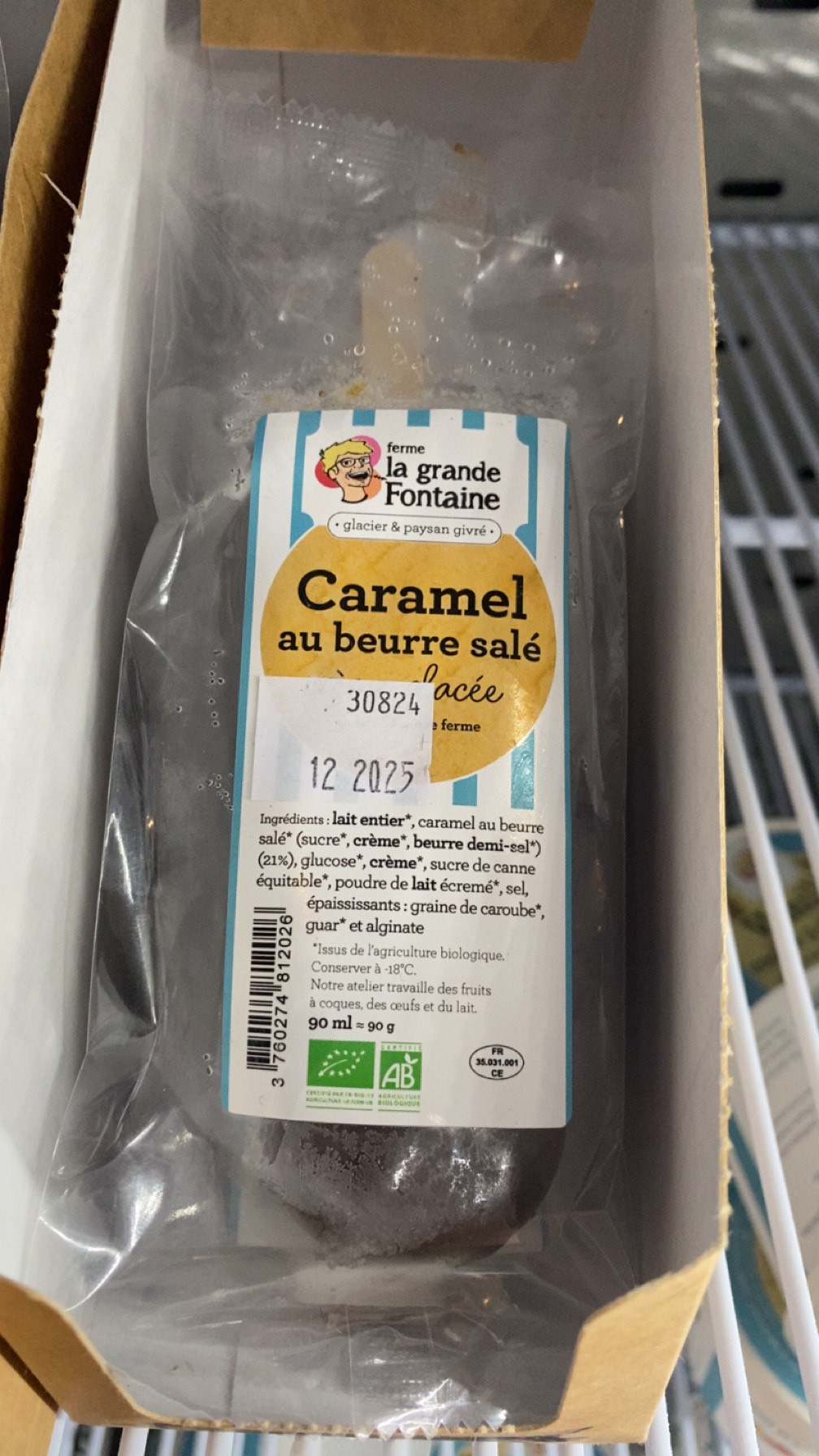 Bâtonnet glacée Caramel au beurre salé 85 ml