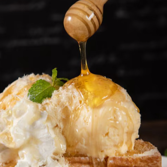 Glace au lait de bufflonne Miel 🍯 pot de 1 litre