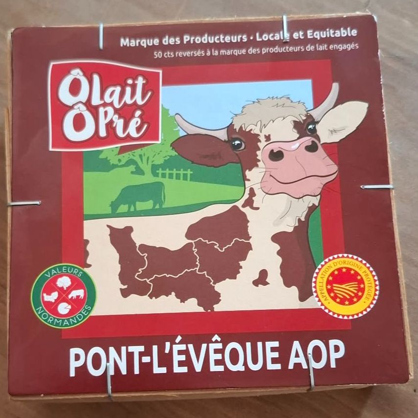 Pont l'Evêque- 300 g - Lait pasteurisé Ô LAIT Ô PRÉ (revente) - 300g