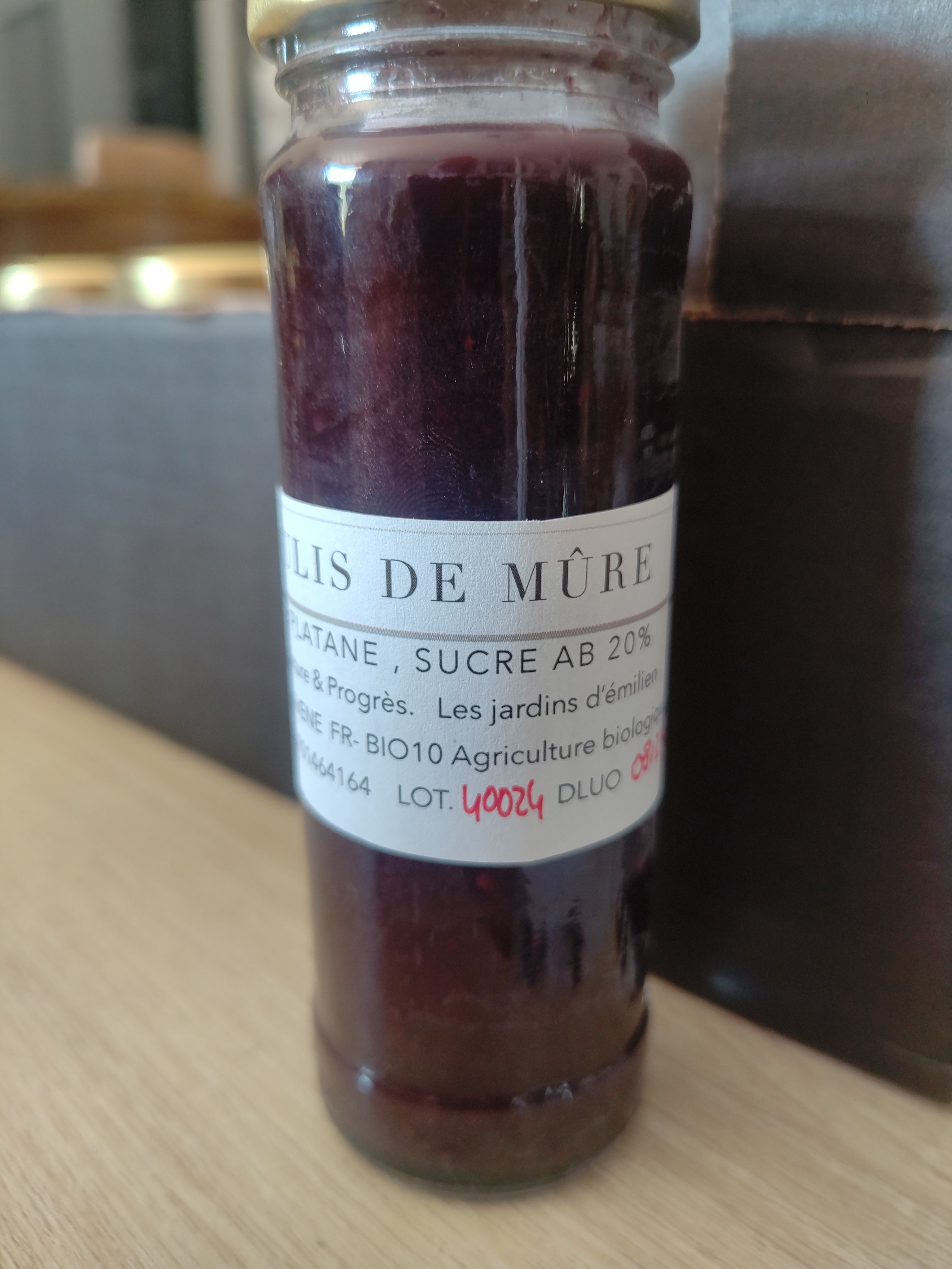 Coulis de mûre platane