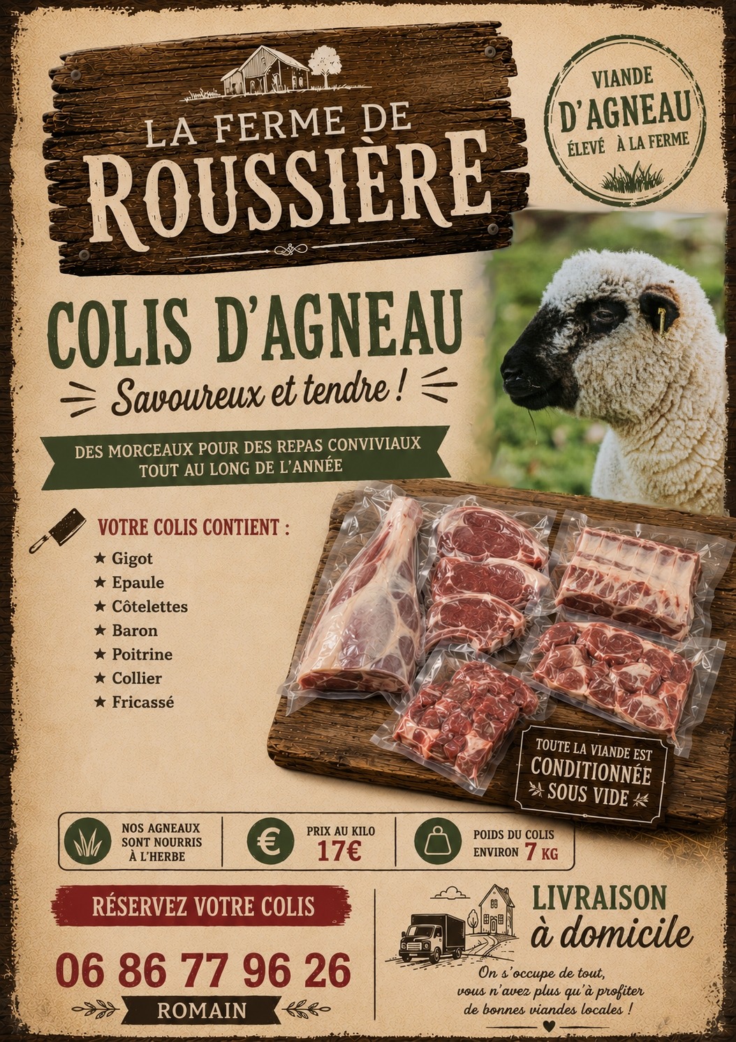 Colis d’agneau - 7kg