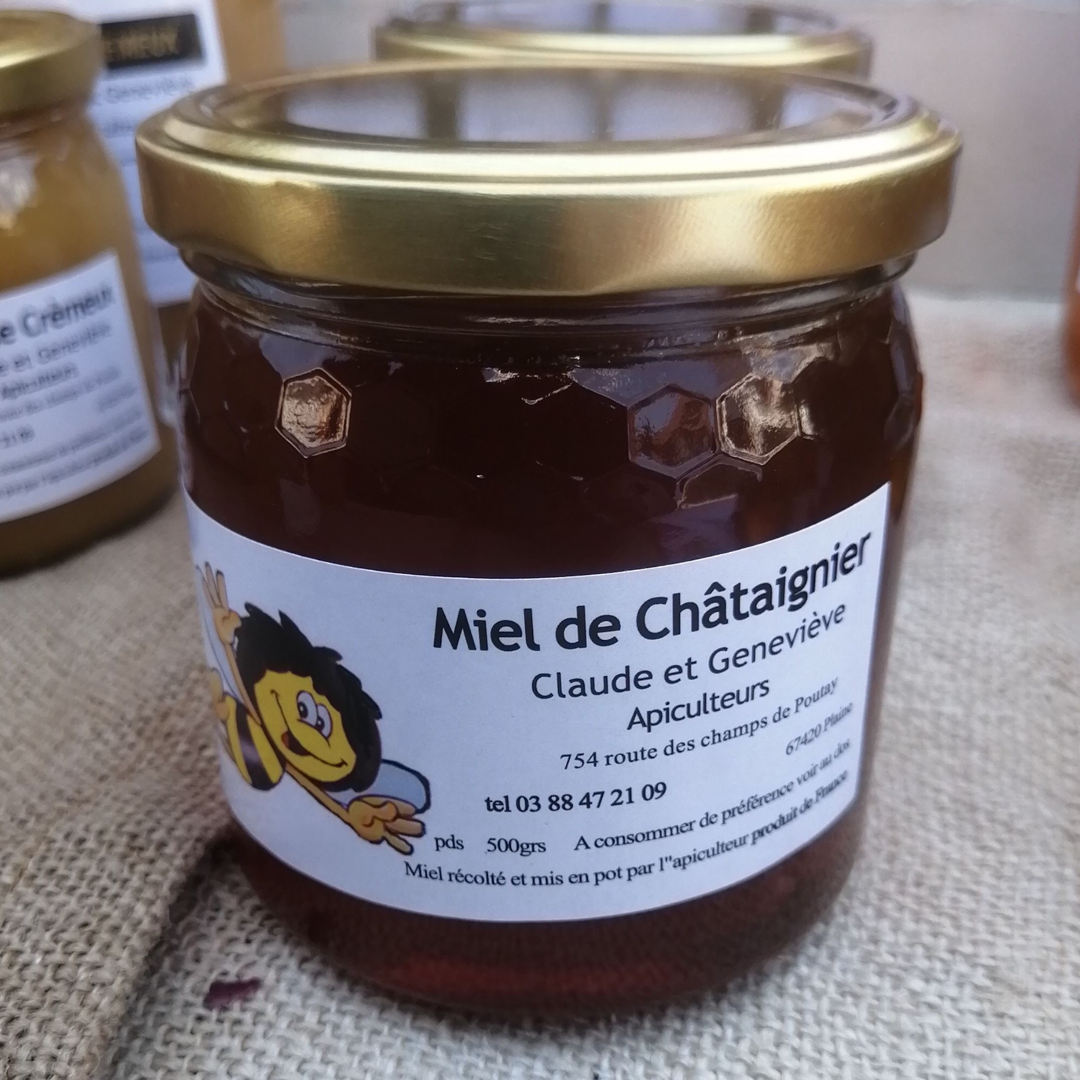Miel de Châtaignier - 500g - Rucher Miel'Air
