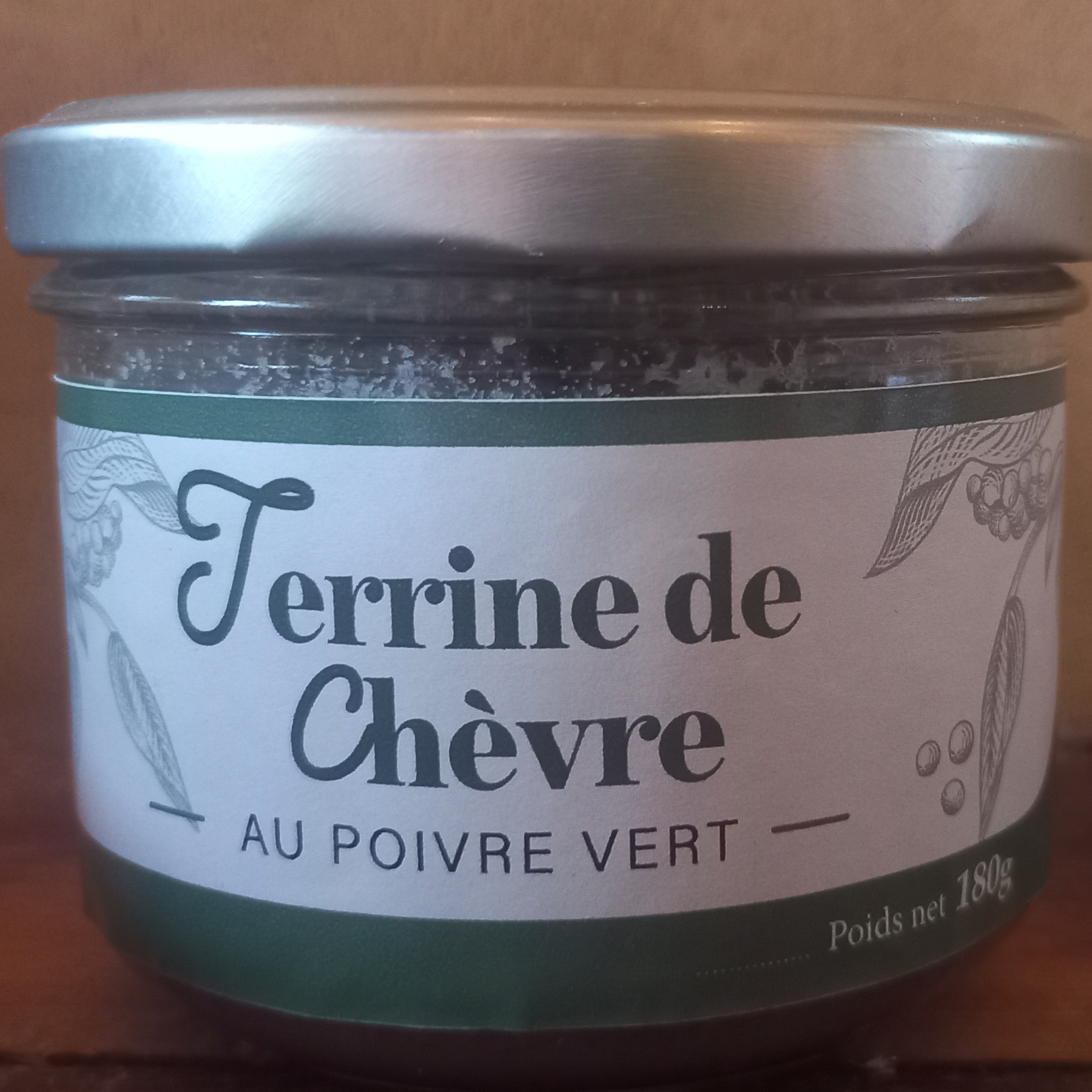 Terrine de chèvre au poivre vert - 180g