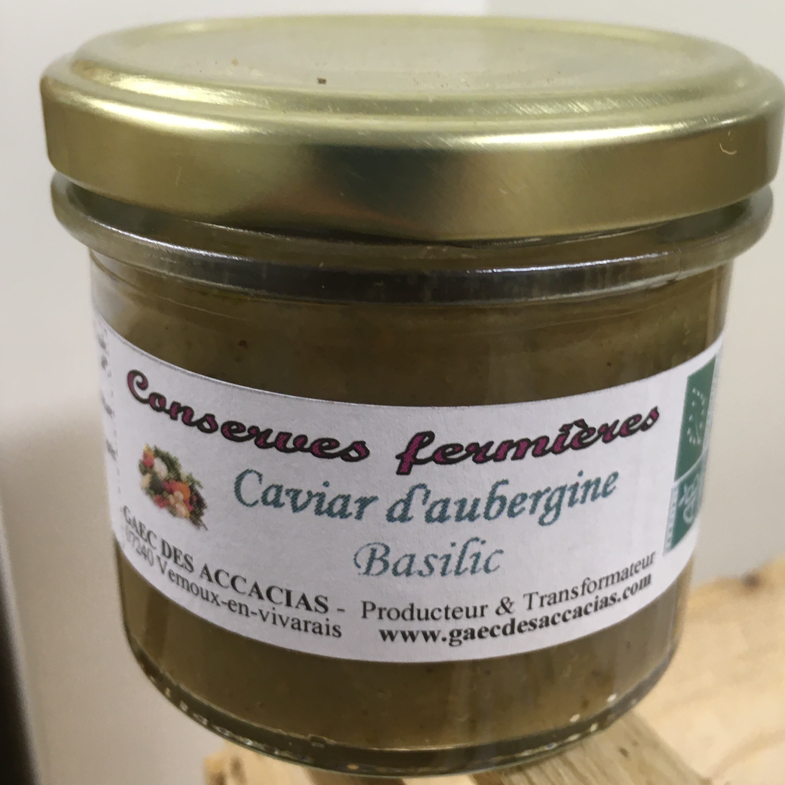 Caviar d'aubergine - basilic - 100g
