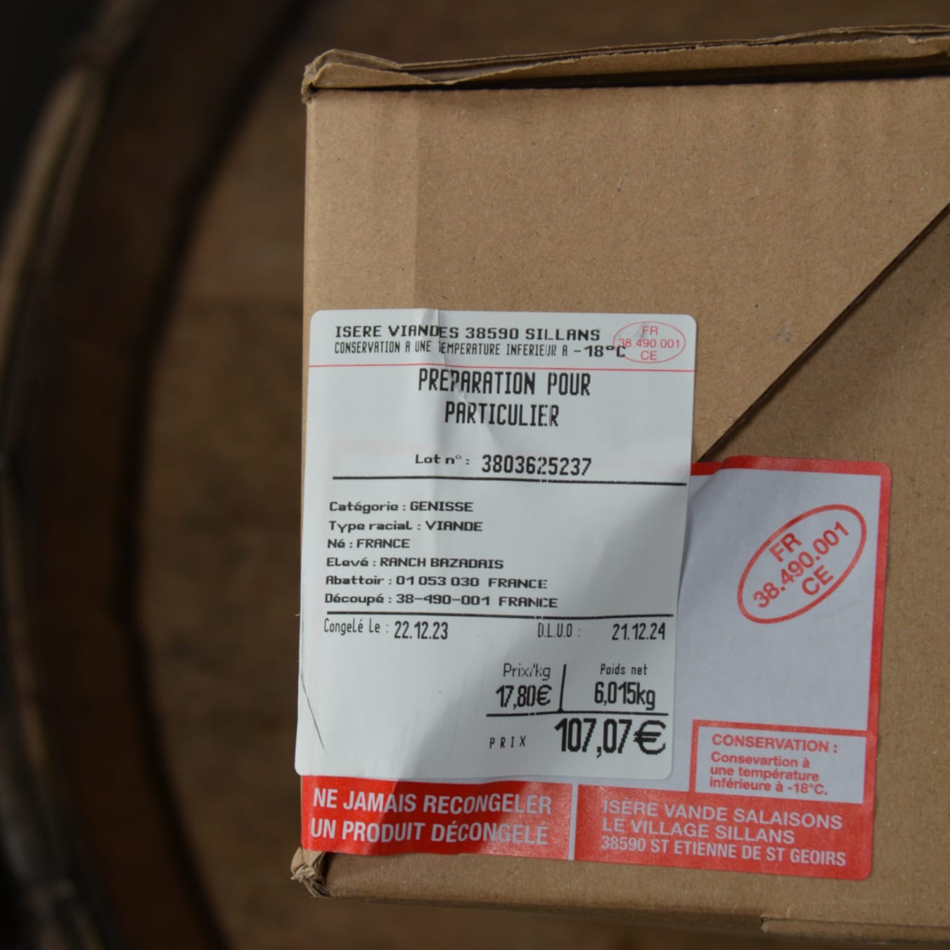 Colis de viande - 6kg