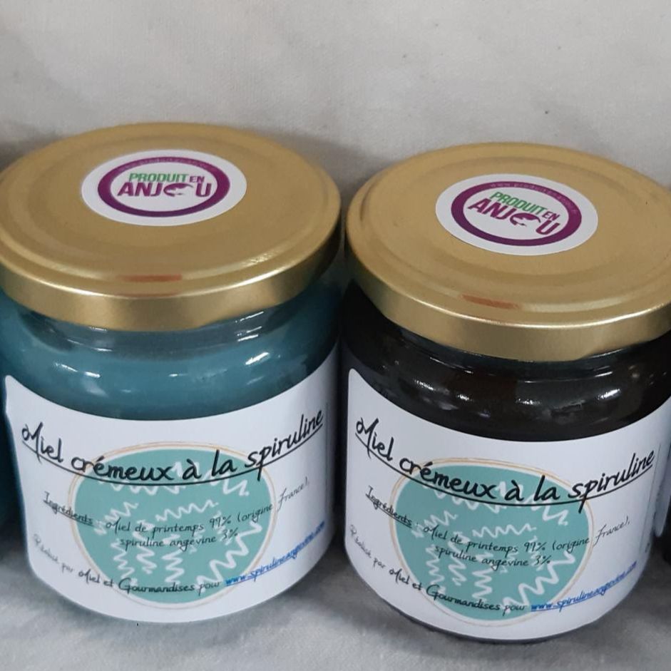 Miel coloré à la spiruline