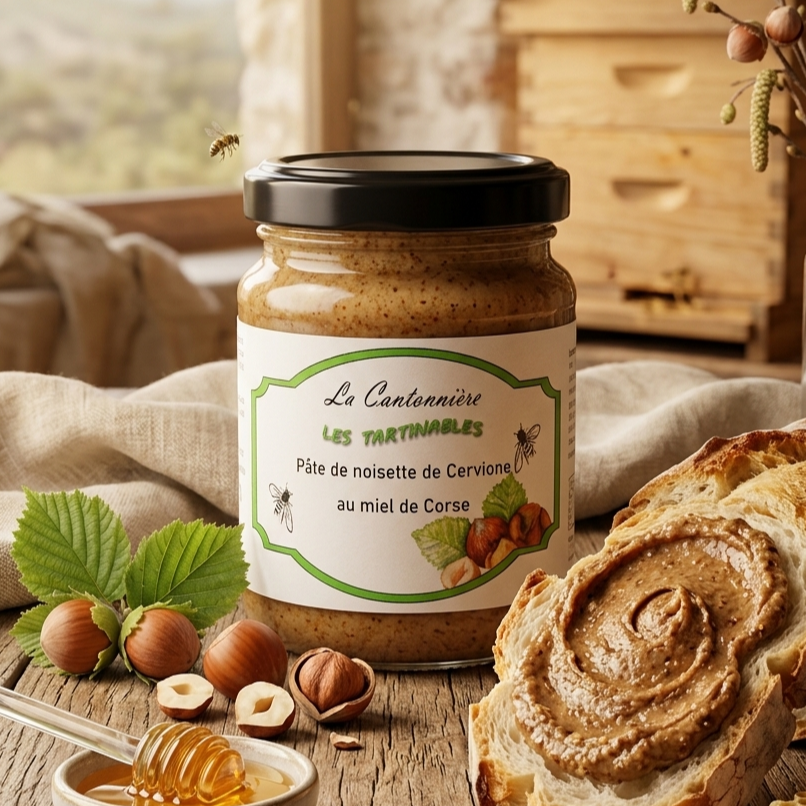 Pâte de noisette de Cervione au miel - 125g