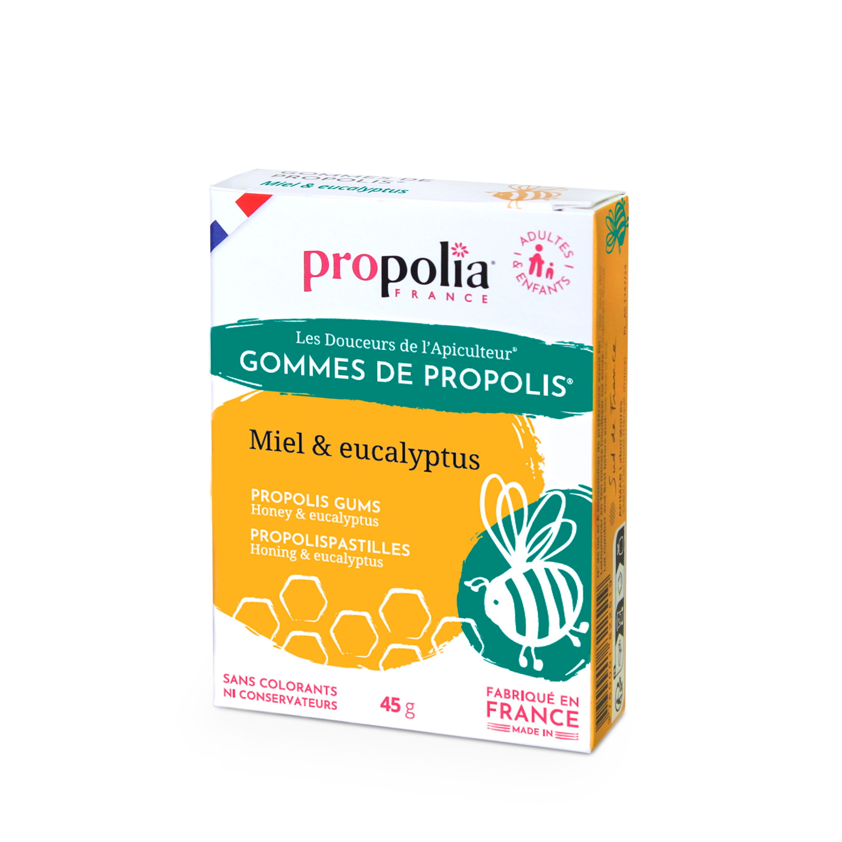Gommes Propolis-Miel-Eucalyptus - 45g