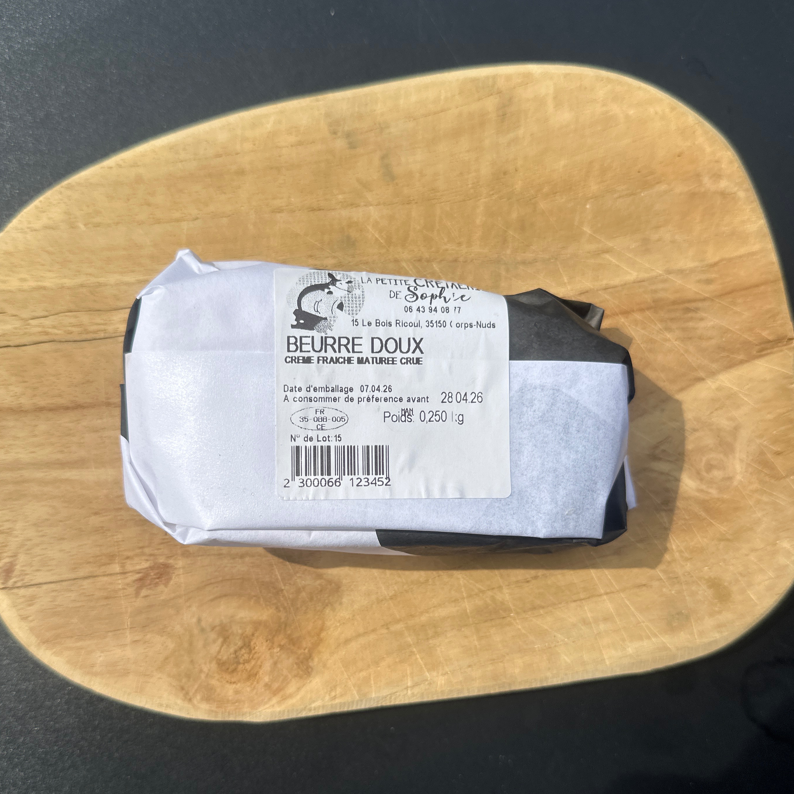 BEURRE DOUX - 250g