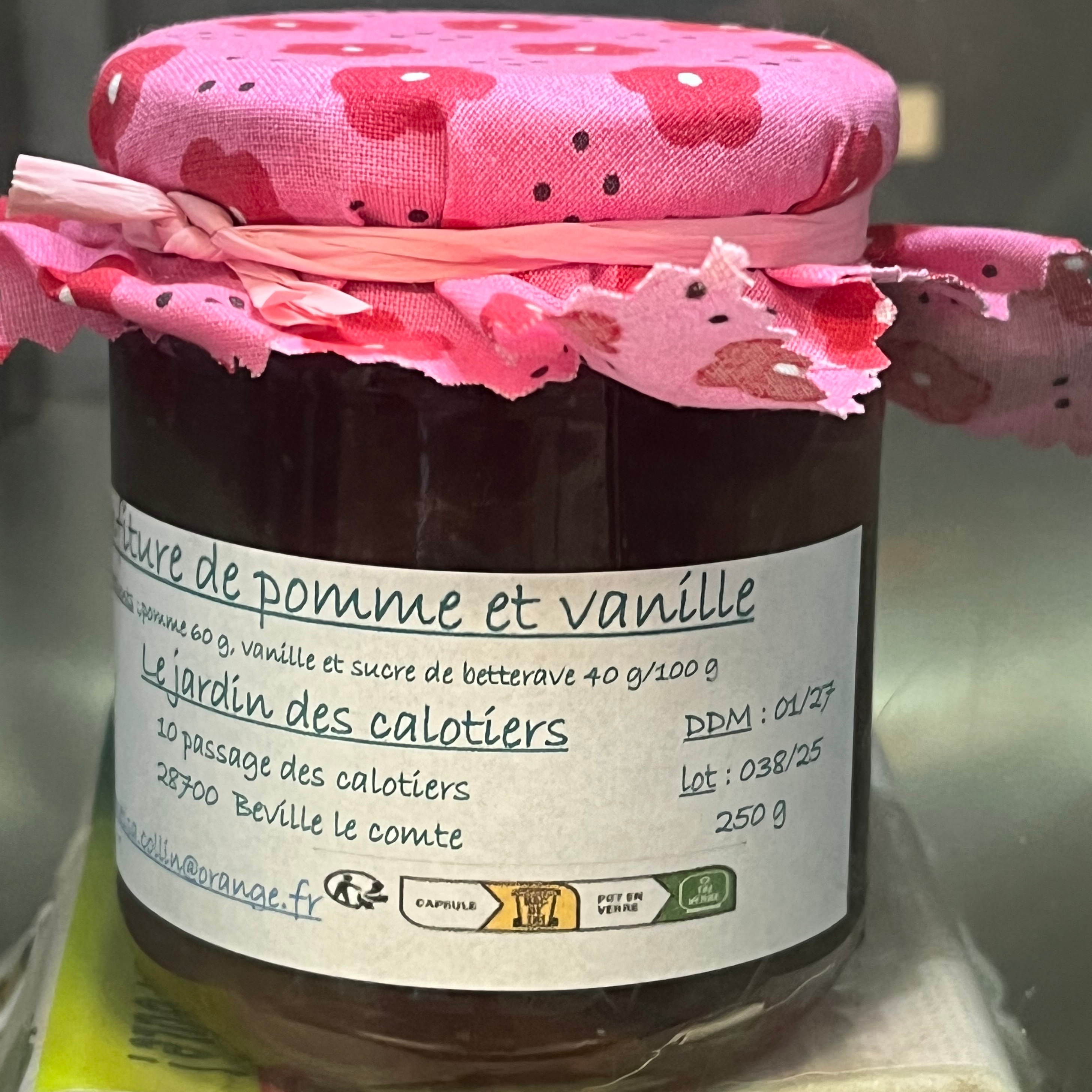 Confiture Pomme Vanille Le jardin des calotiers - 250g