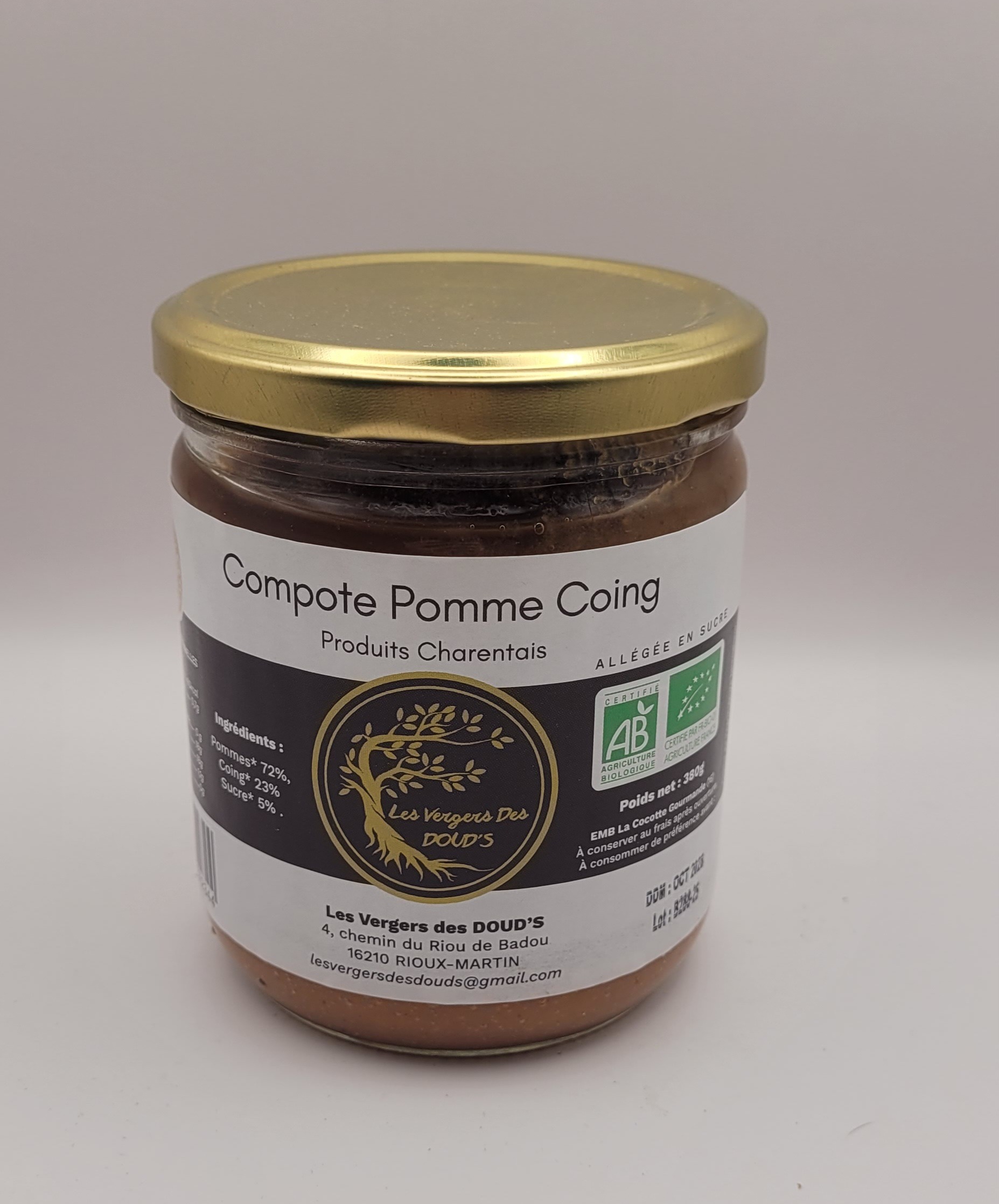 Compote de pomme coing 380GR