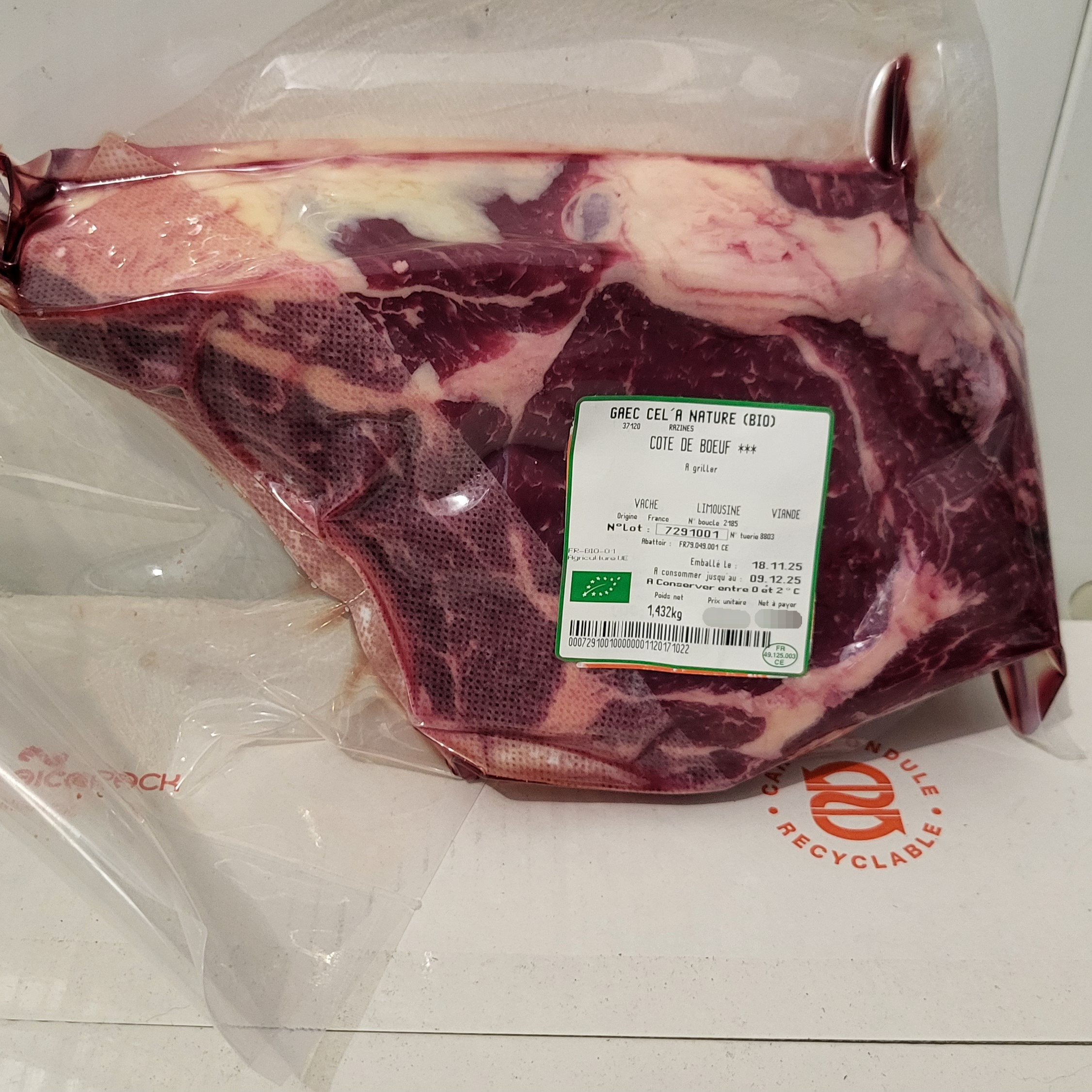 Côte de bœuf - 1,7kg