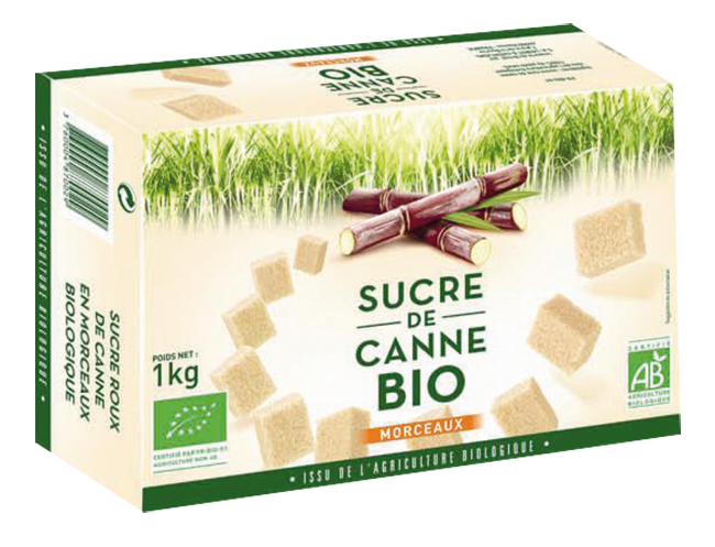 Sucre roux de canne en morceaux - 1kg