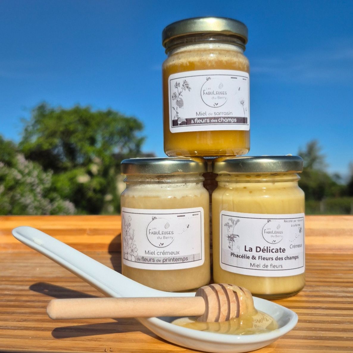 Lot de 3 miels en 125g - 375g