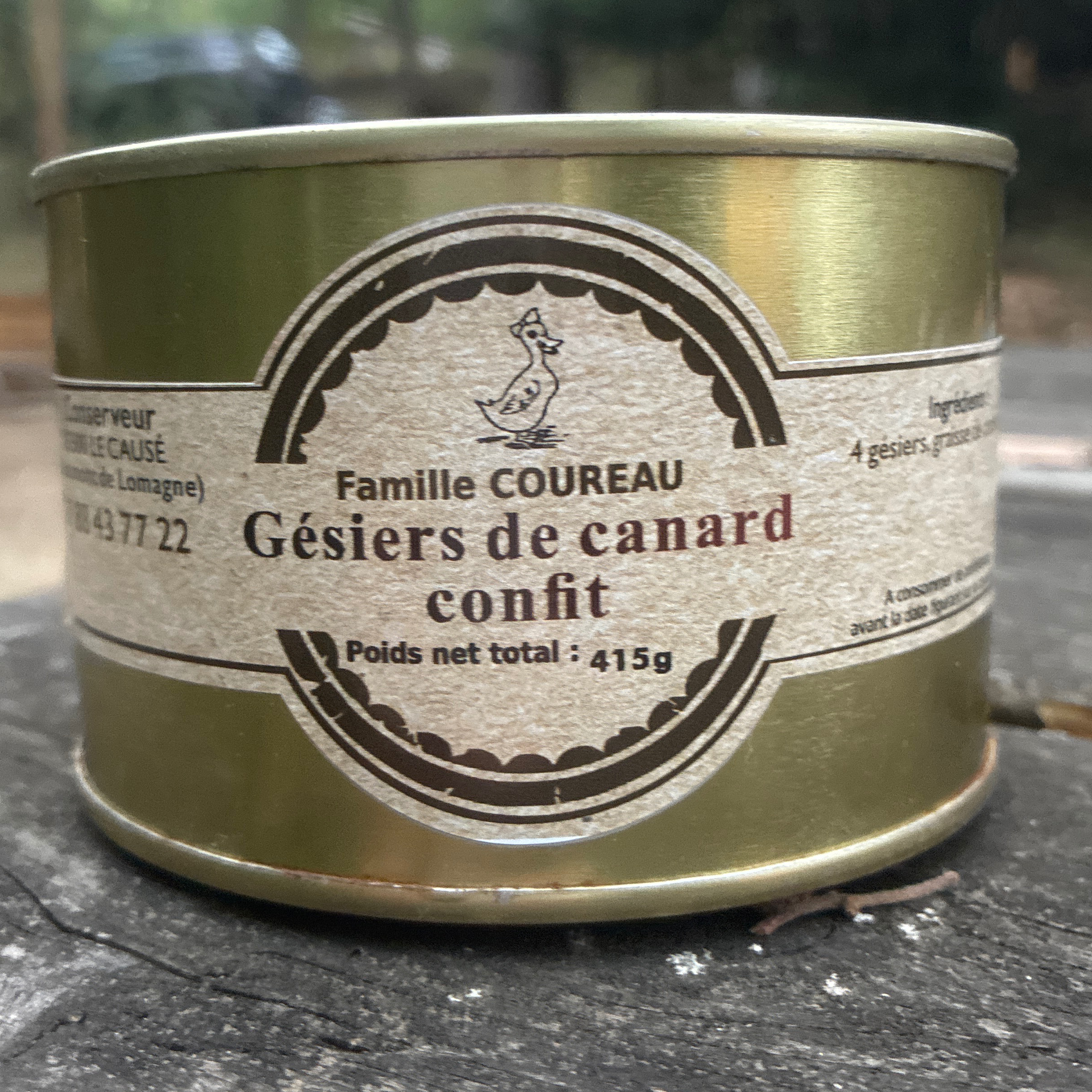Gésiers de canard confits