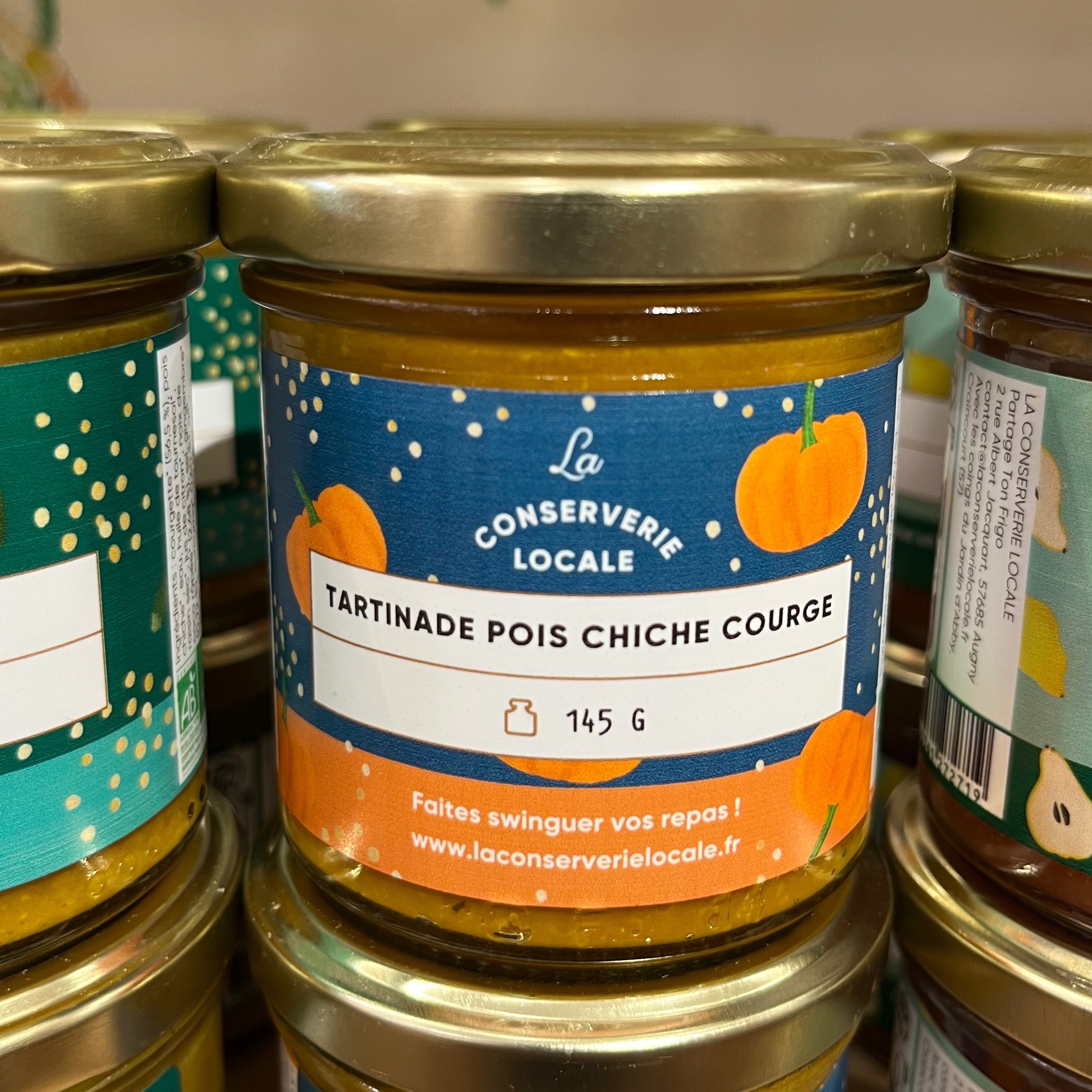 TARTINADE POIS CHICHE COURGE