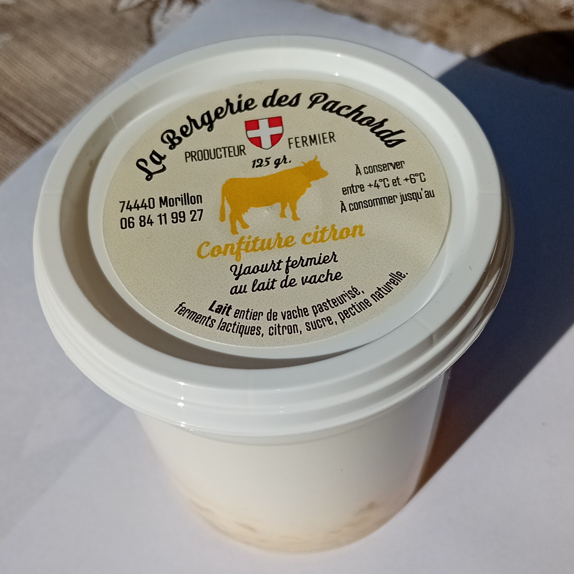 Yaourt au lait de vache citron 🍋