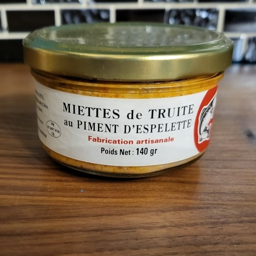 Terrine miettes de truite au piment d'Espelette 140g