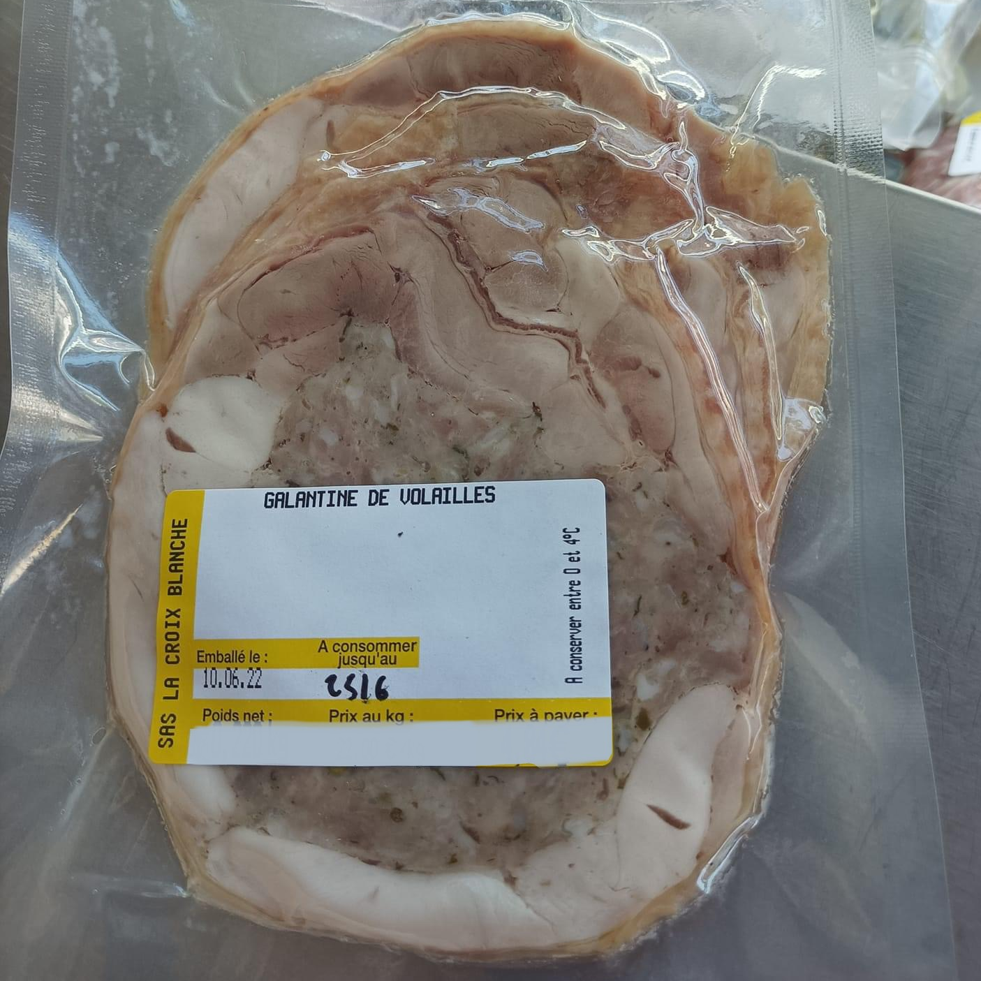 2 Tranches Galantine De Volaille - 0,2kg