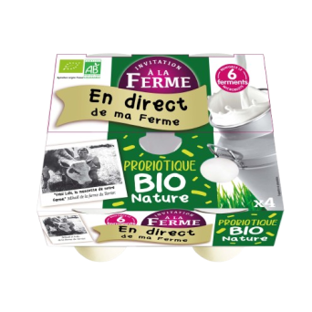 Yaourt nature probiotic 4x125g Péard