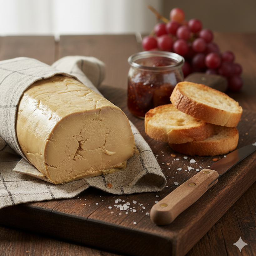 Foie gras de canard entier mi-cuit - Façon torchon +/- 400gr - 400g