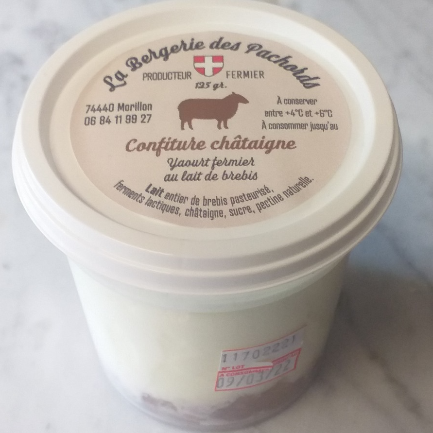 Yaourt au lait de brebis châtaigne