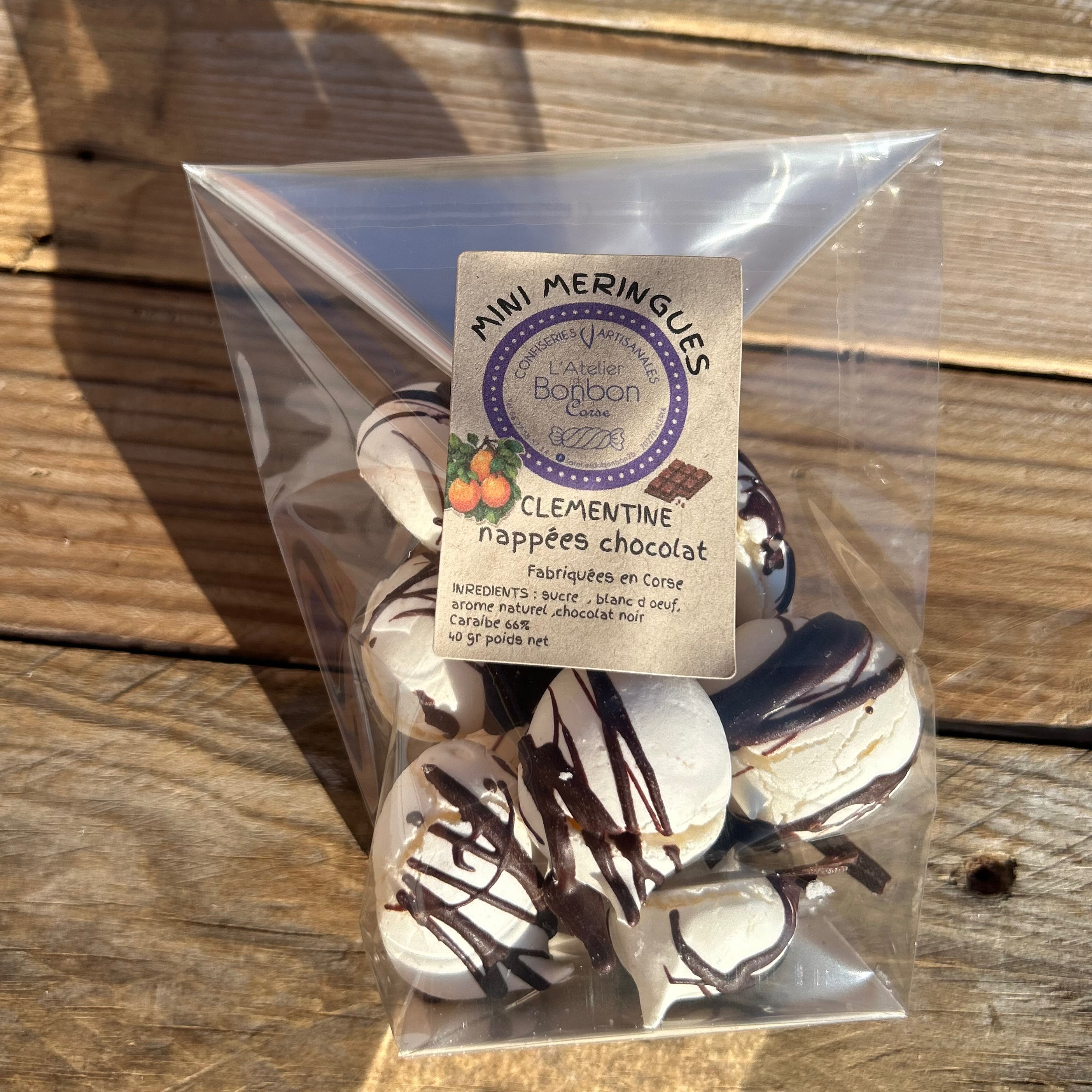 Mini meringues nappées chocolat - 40g