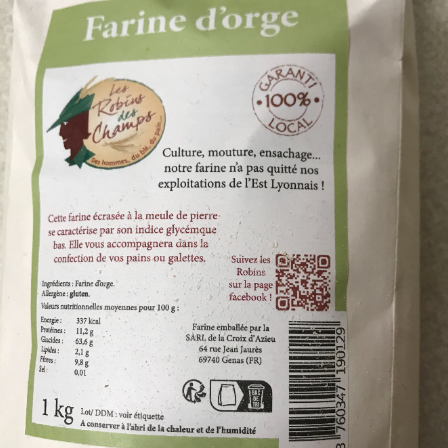 Farine D'Orge - 1 kg