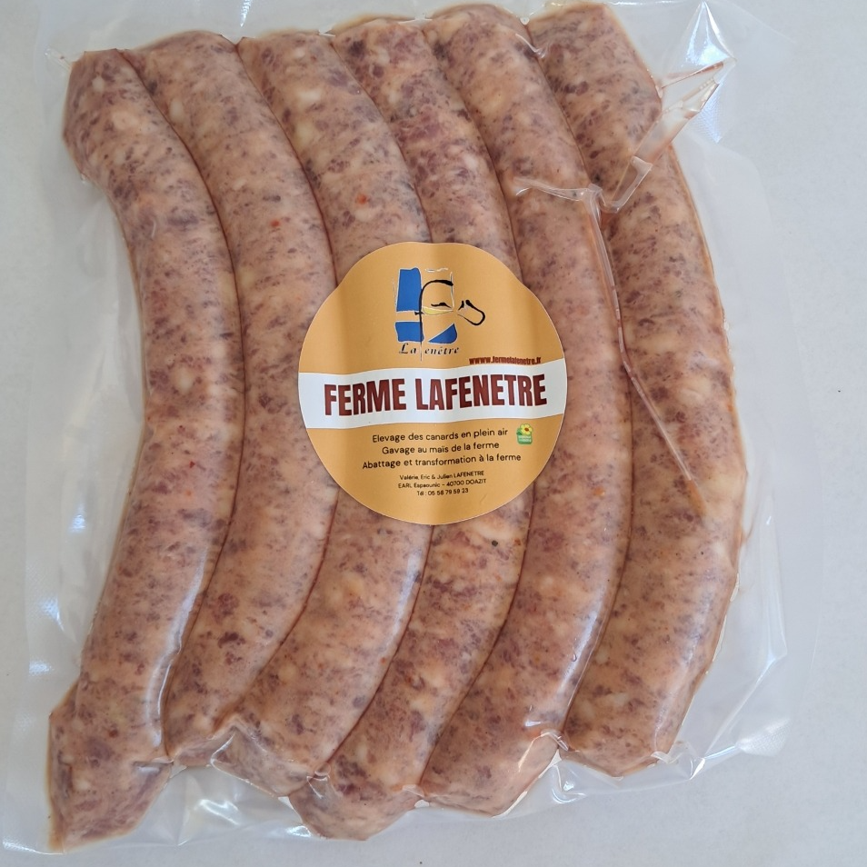Chipolatas de canard (x6) - 0,35kg