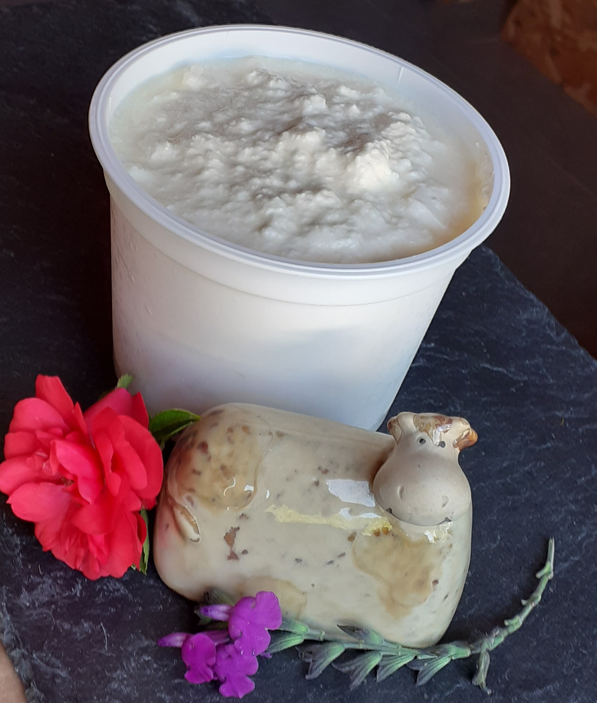 Fromage blanc type faisselle au lait entier 1 kg (pot consigné)