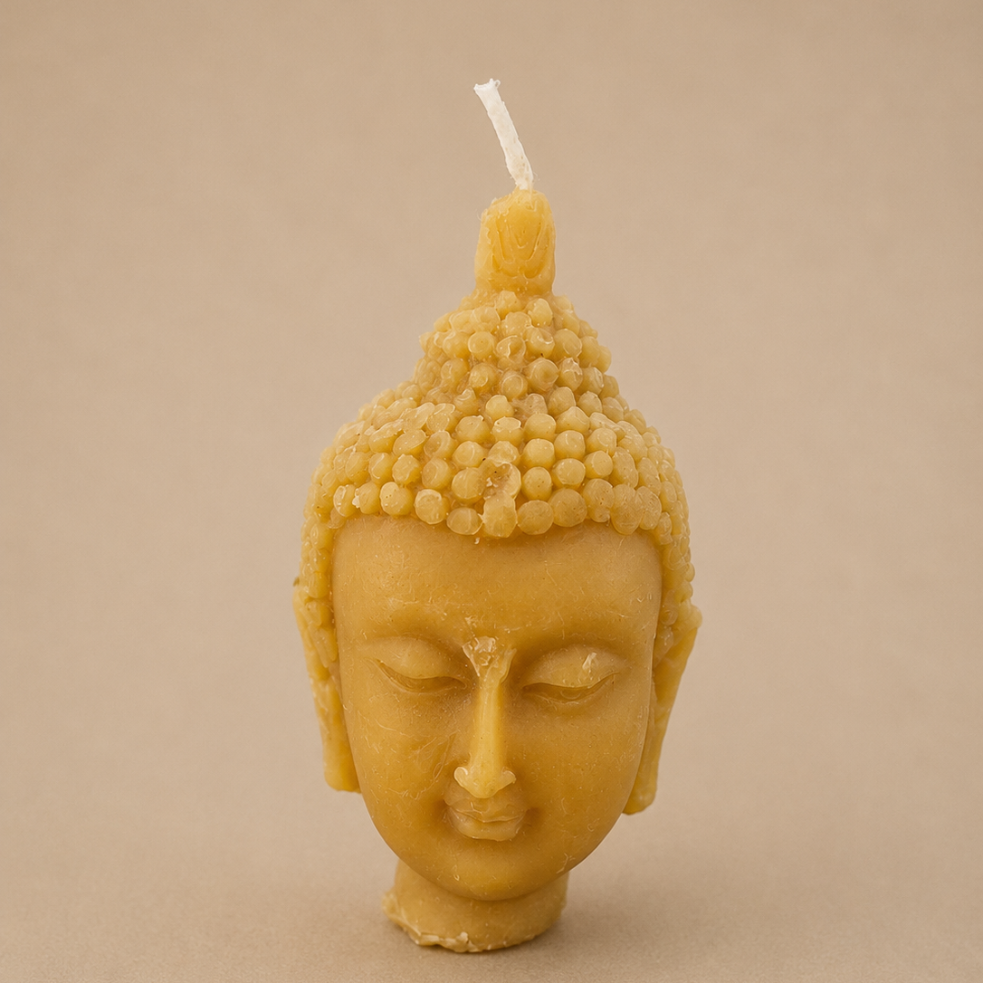 Bougie tête de bouddha