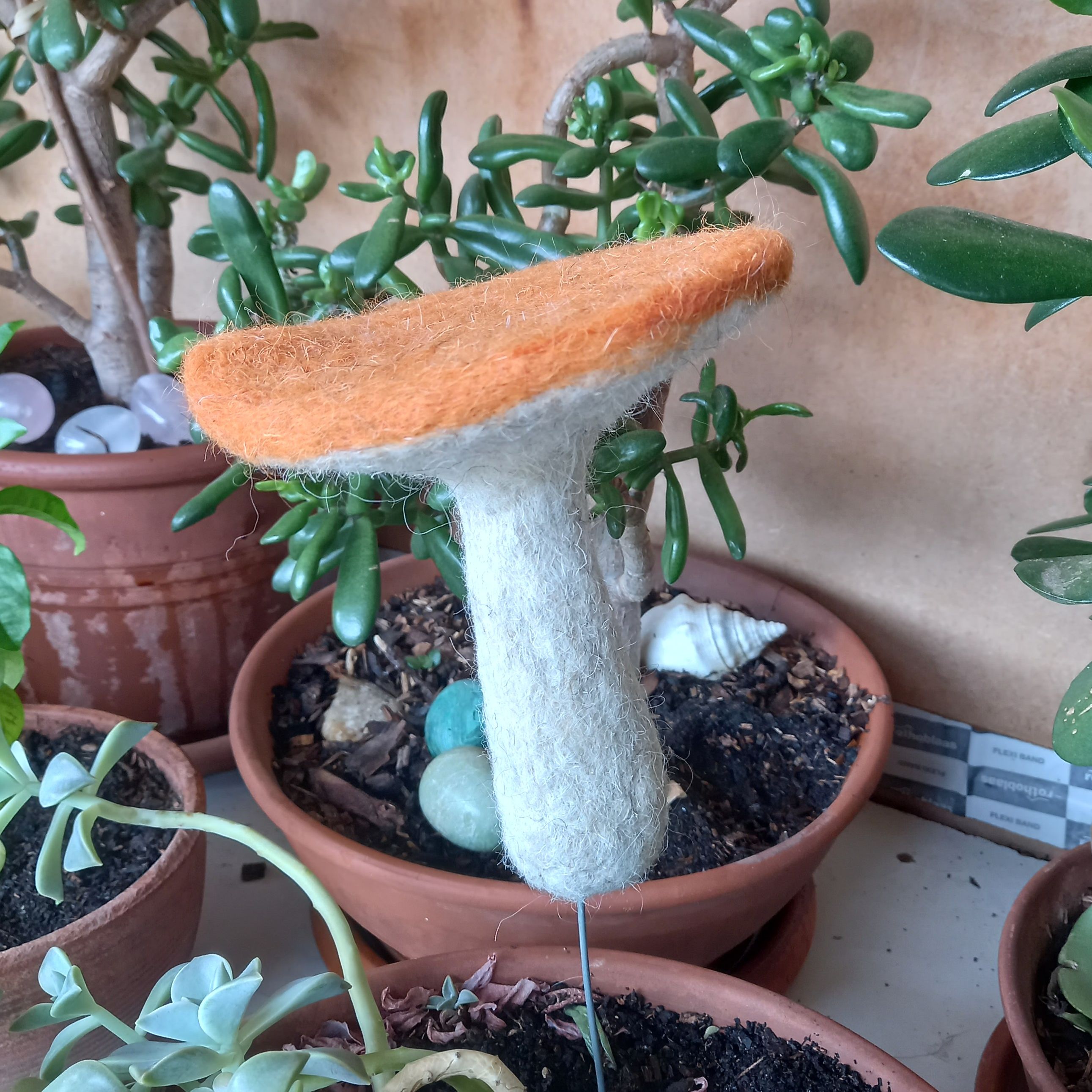 Champignon Cèpe décoratif en feutre