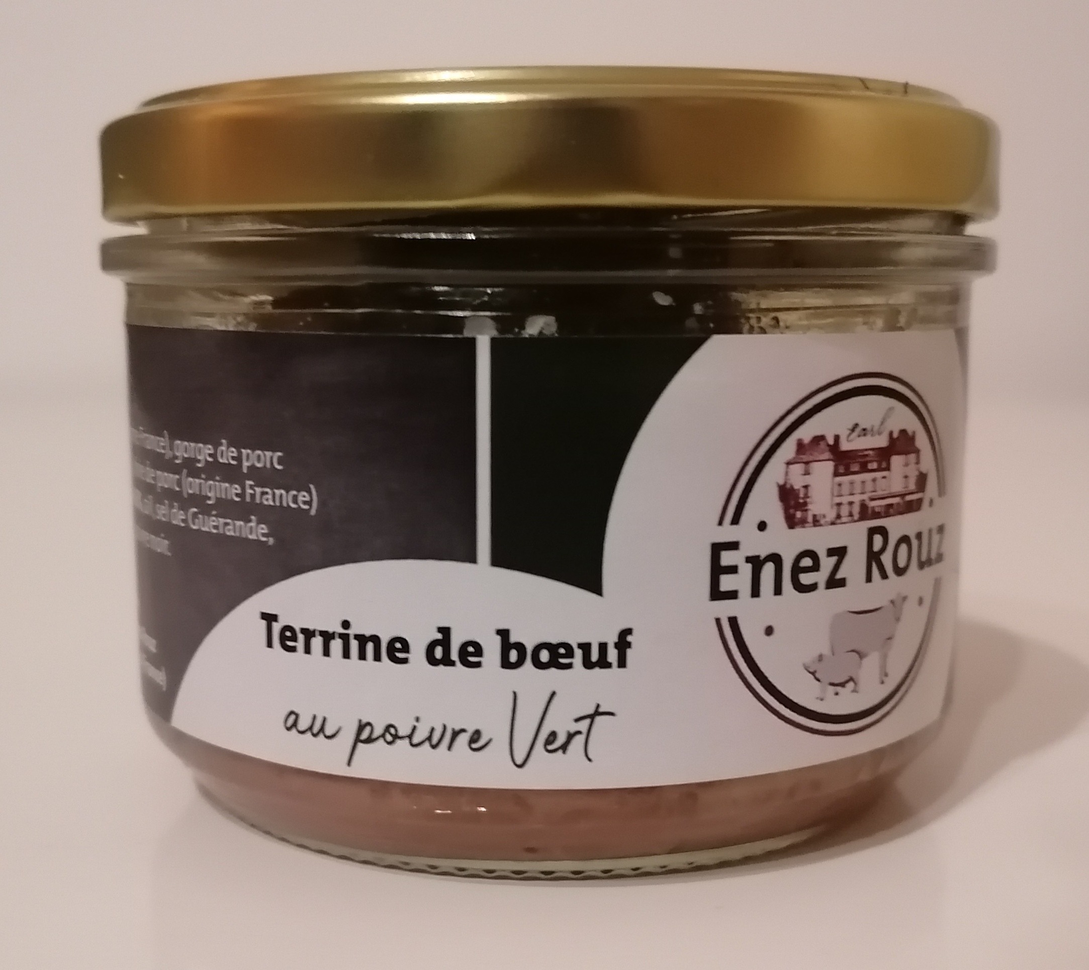 Terrine de boeuf aux poivres vert 190g