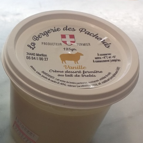 Crème dessert vanille au lait de brebis pack de 4 pots - 500g