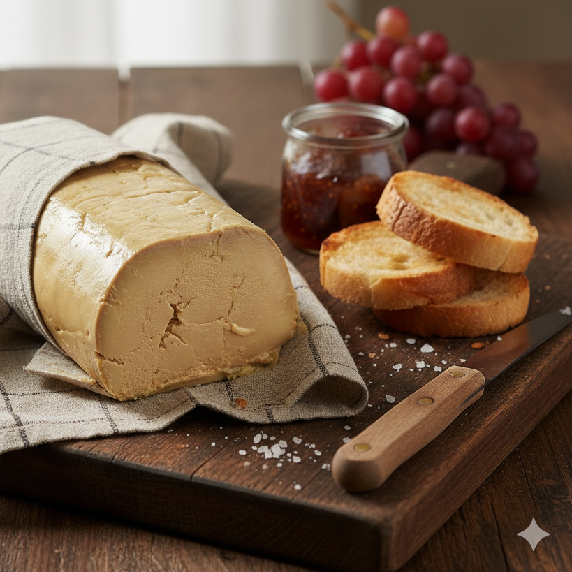 Foie gras de canard entier mi-cuit - Façon torchon +/- 200gr - 200g