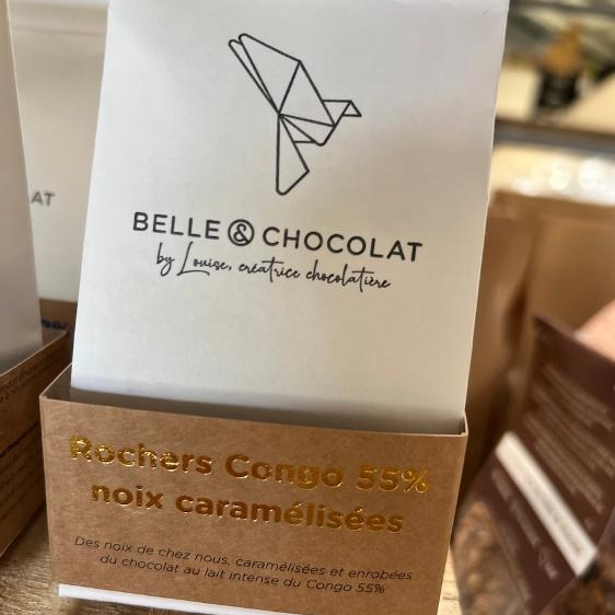 Rochers Noix caramélisées - Congo 55% - 50g