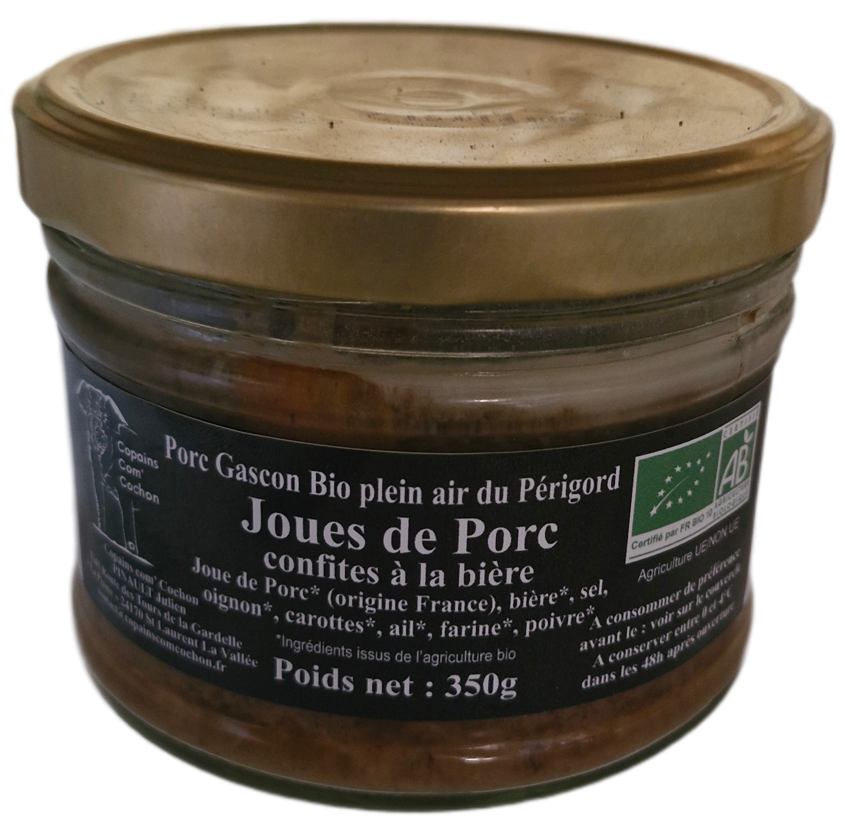 Joues de porc confites a la bière - 350g