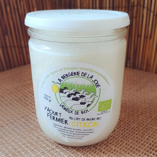 Yaourt au lait de brebis - citron - 450g
