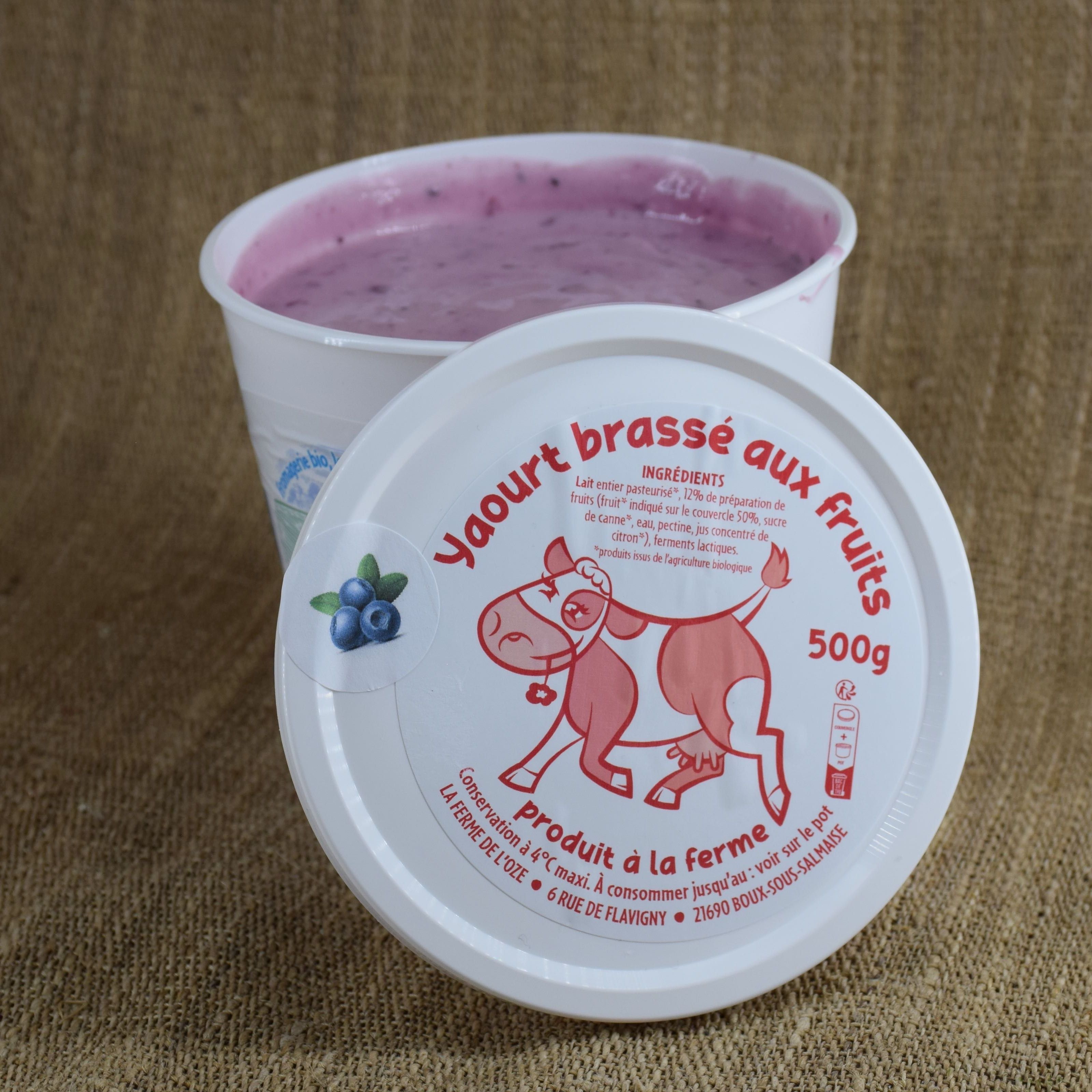 Yaourt Brassé Myrtille 500g
