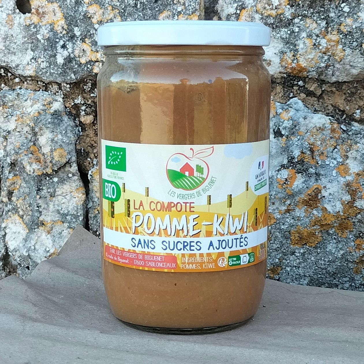 Compote de pomme kiwi BIO - Biguenet - 630g
