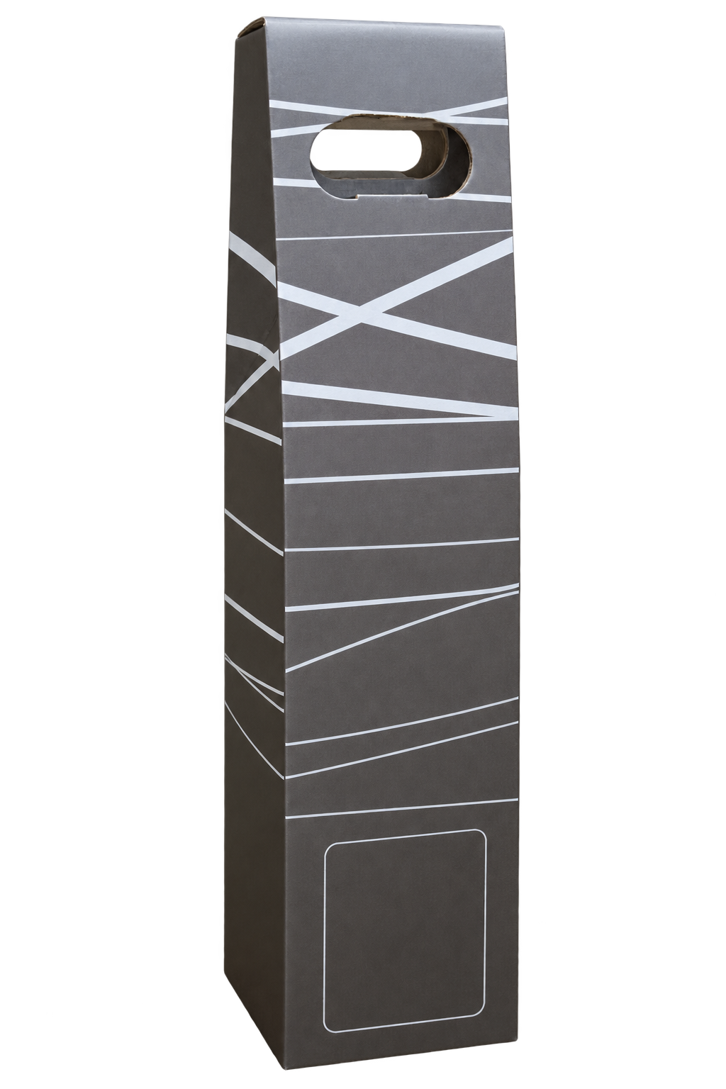 Coffret 1 Bt 75cl (vide) gris/blanc