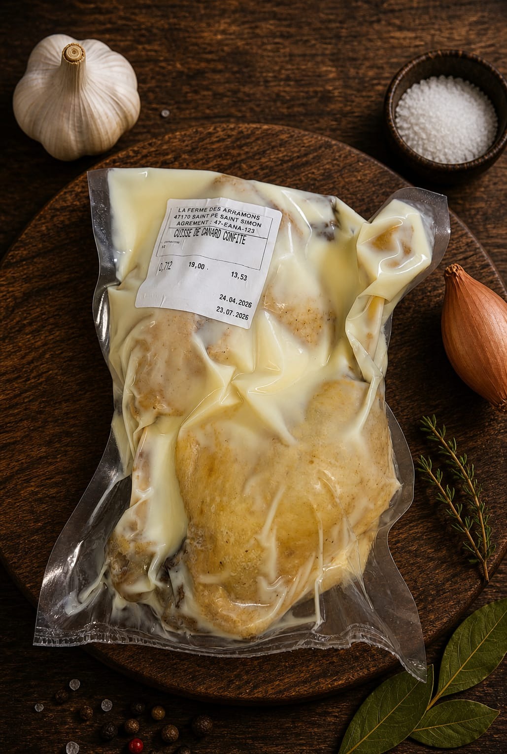 CONFIT DE CUISSE DE CANARD DE BARBARIE (Sous vide) - 700g