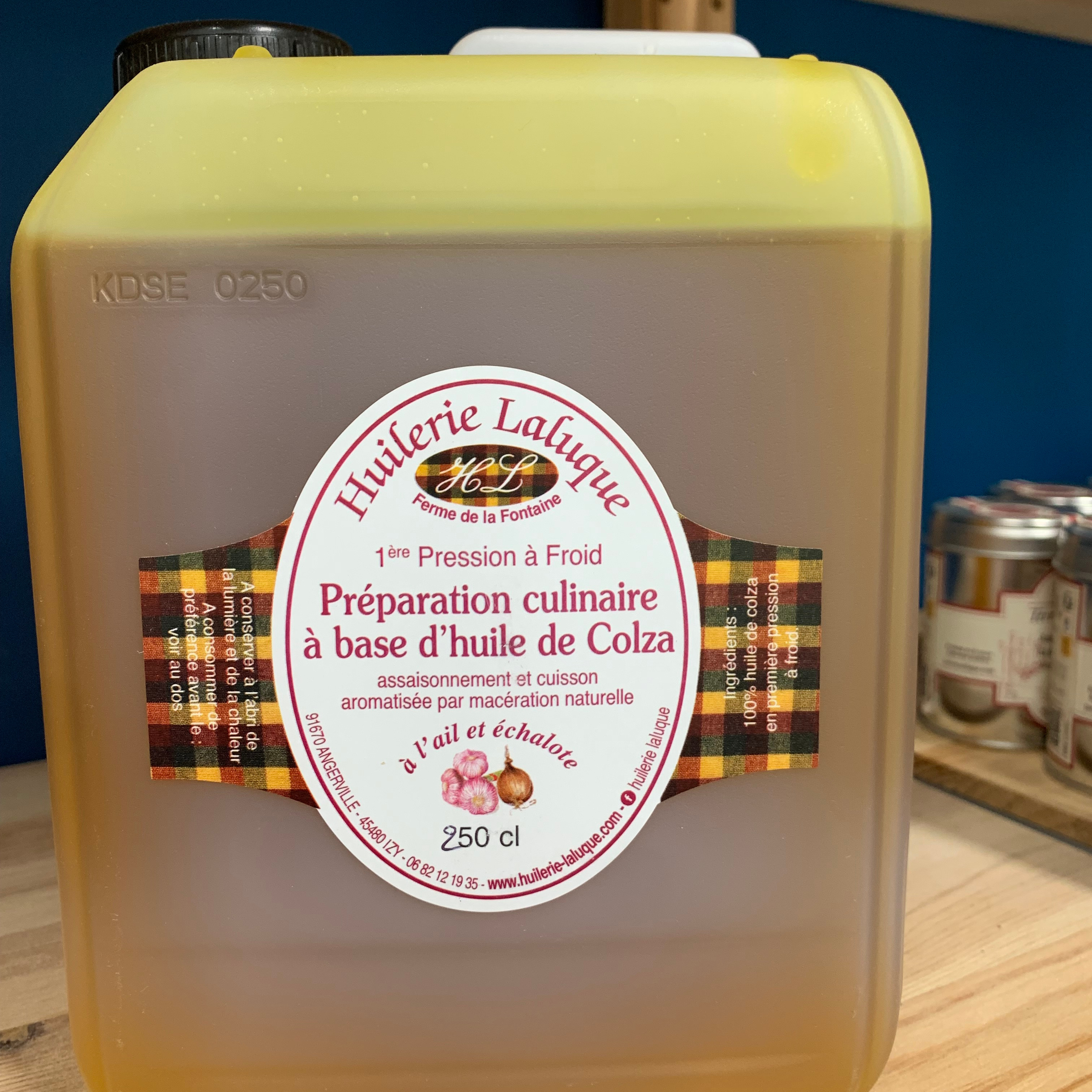 BIDON HUILE DE COLZA AIL/ECHALOTTE 2,5L