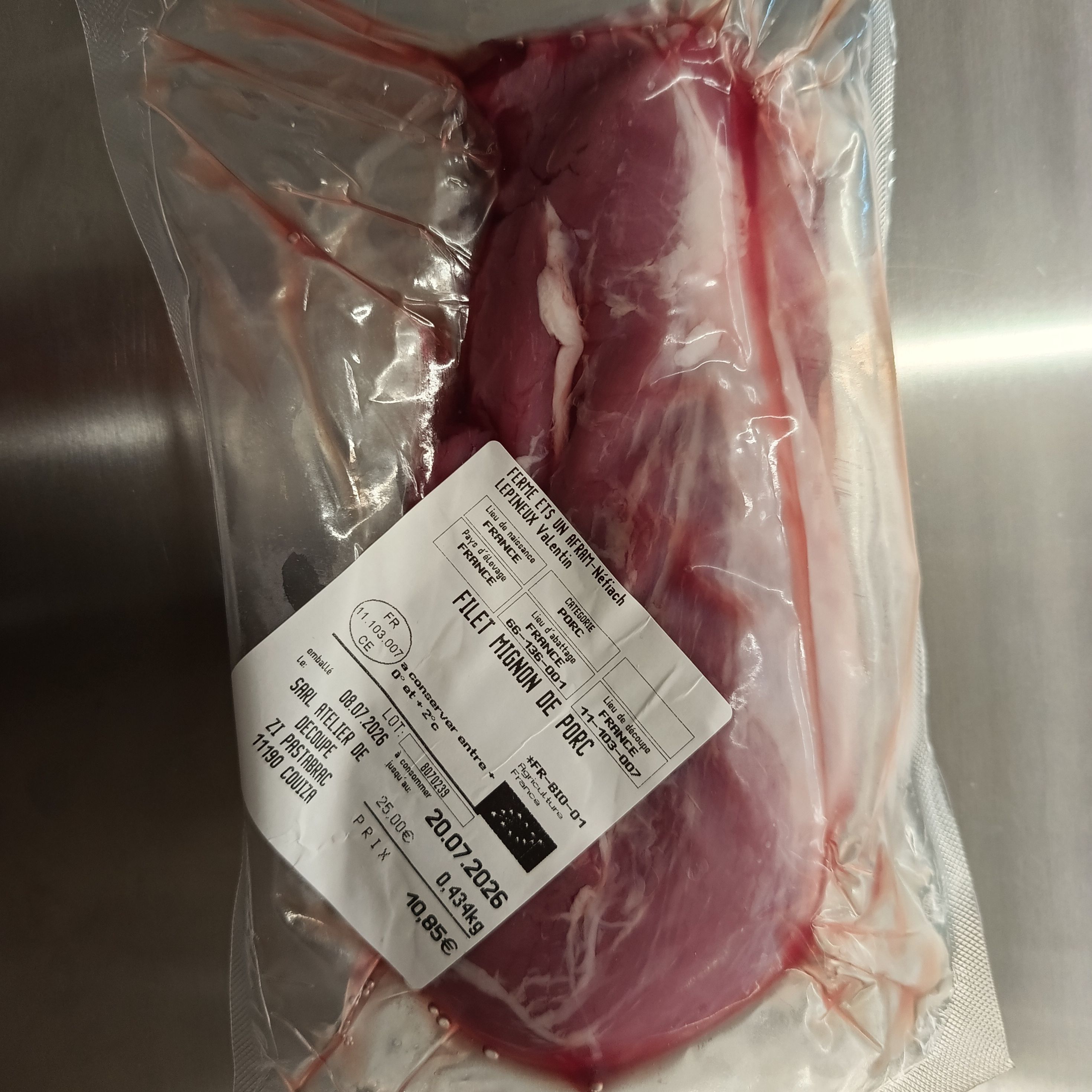FILET MIGNON - AFRAM - 0,25kg
