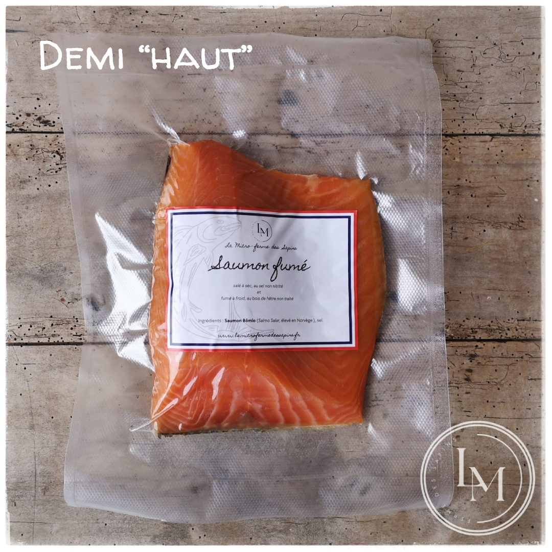 Saumon fumé - Demi Haut (Non tranché) - 800g