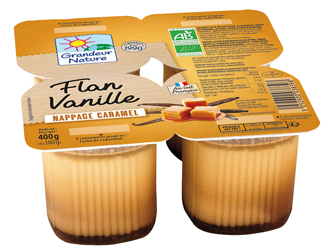 Flan vanille nappé caramel - 400g