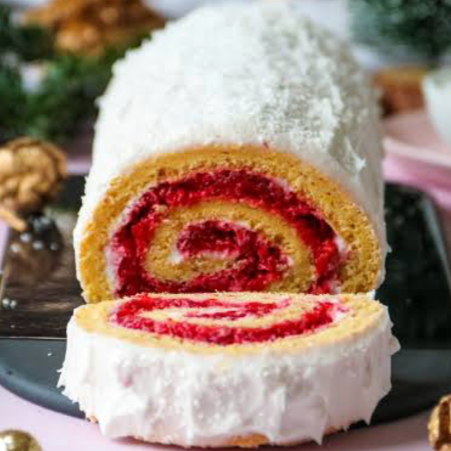 Bûche roulée framboise 1pers