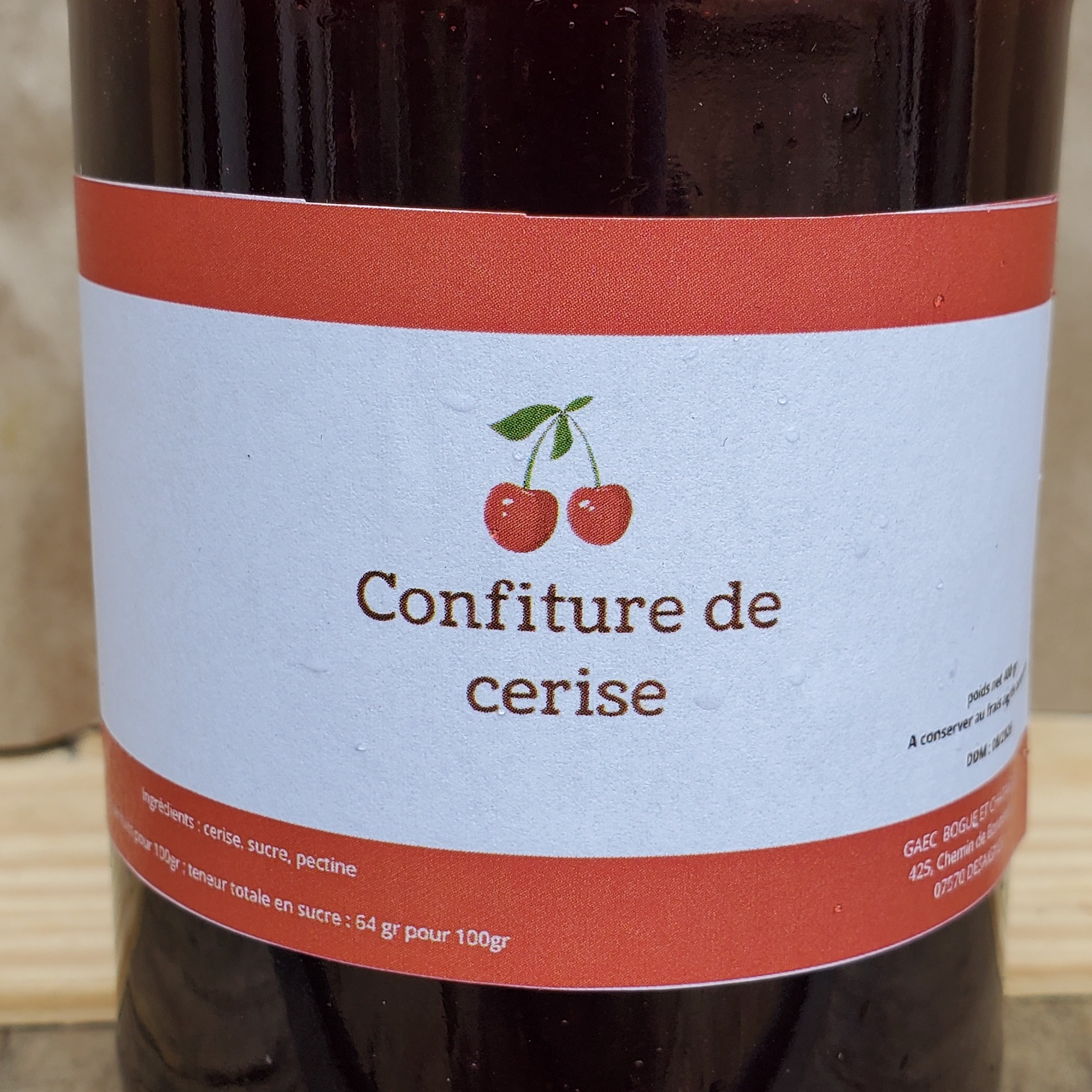 confiture de cerise - 400g
