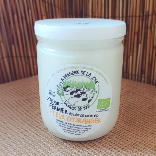 Yaourt au lait de brebis - fleur d'oranger - 450g
