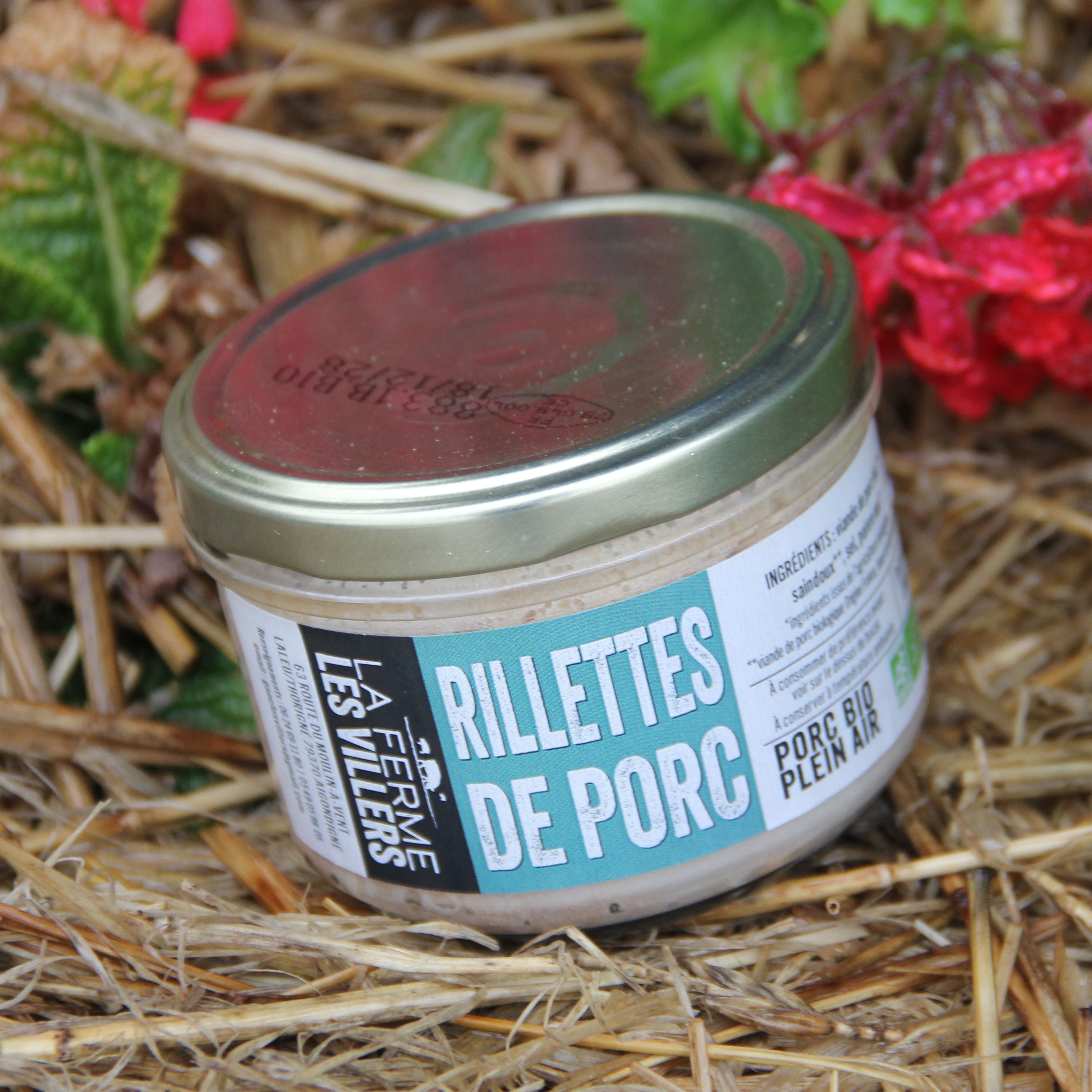 Rillettes de porc bio Les Villers 180 g